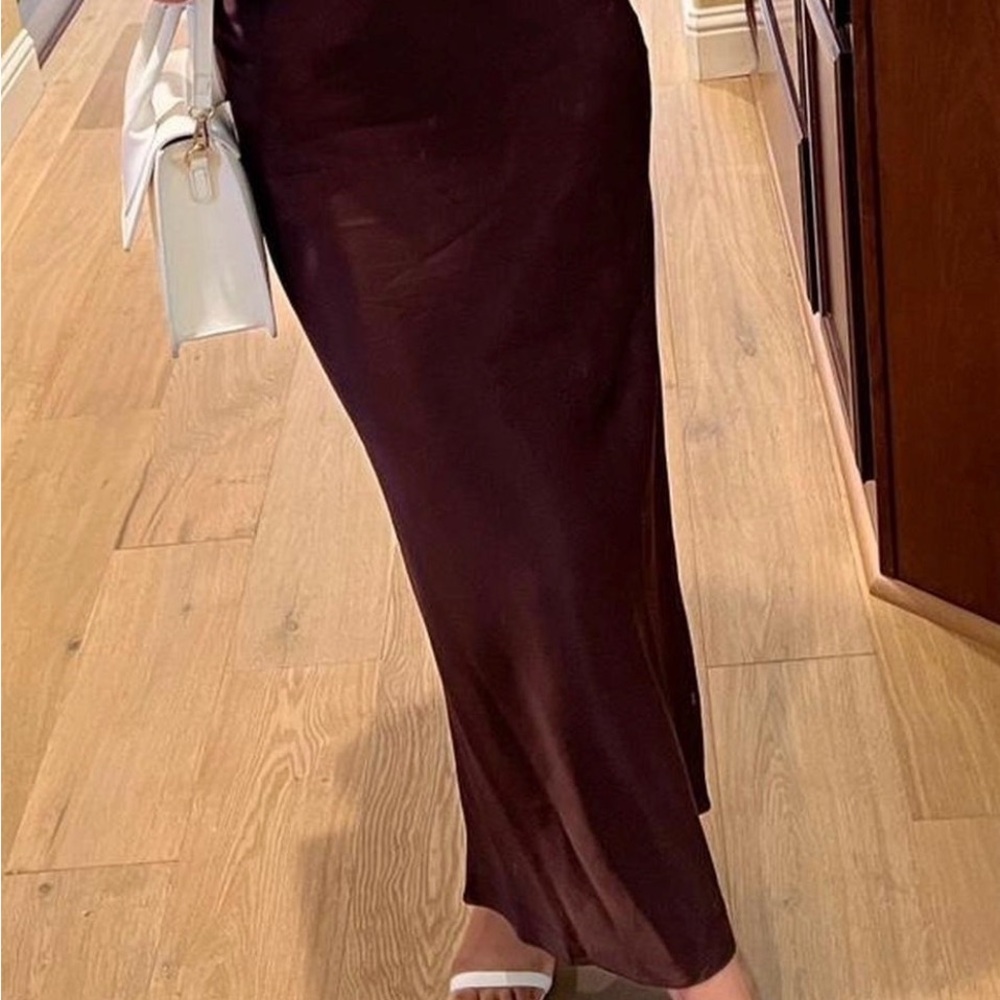 River Island Dark Brown maxi Skirt
